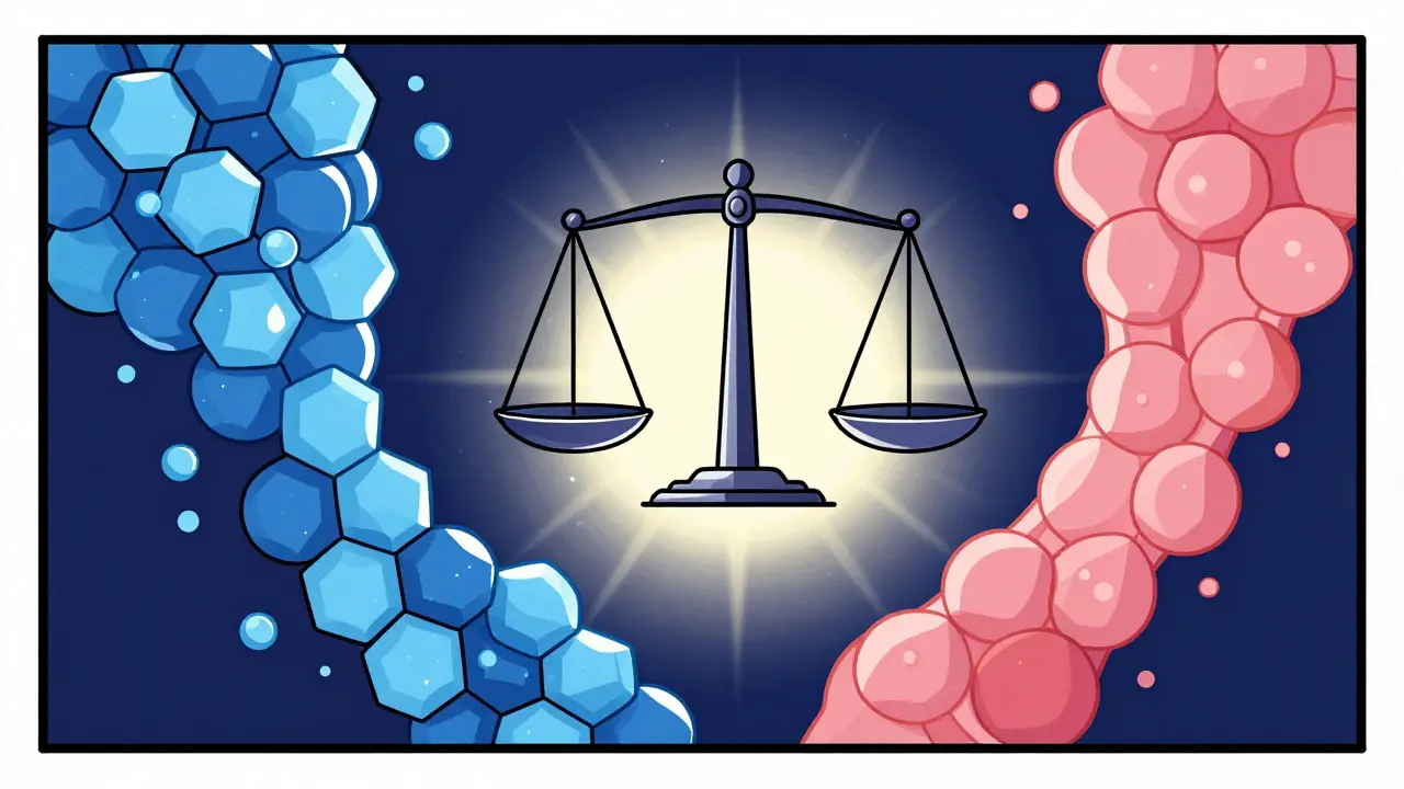 Balanced geometric shapes showing safe drug interaction design
